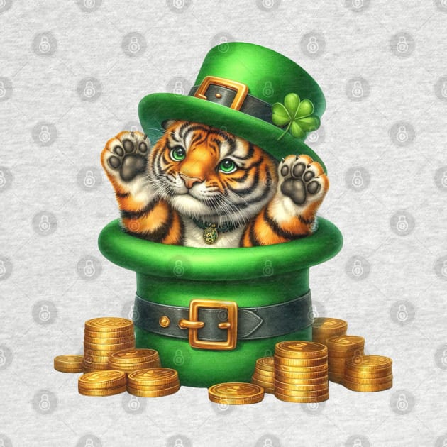 Tiger Hat for Patrick's Day by Chromatic Fusion Studio